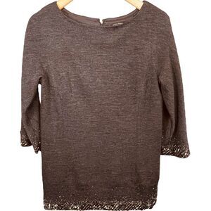 Rickie Freeman for Teri Jon Long-sleeved Embellished Mini Dress